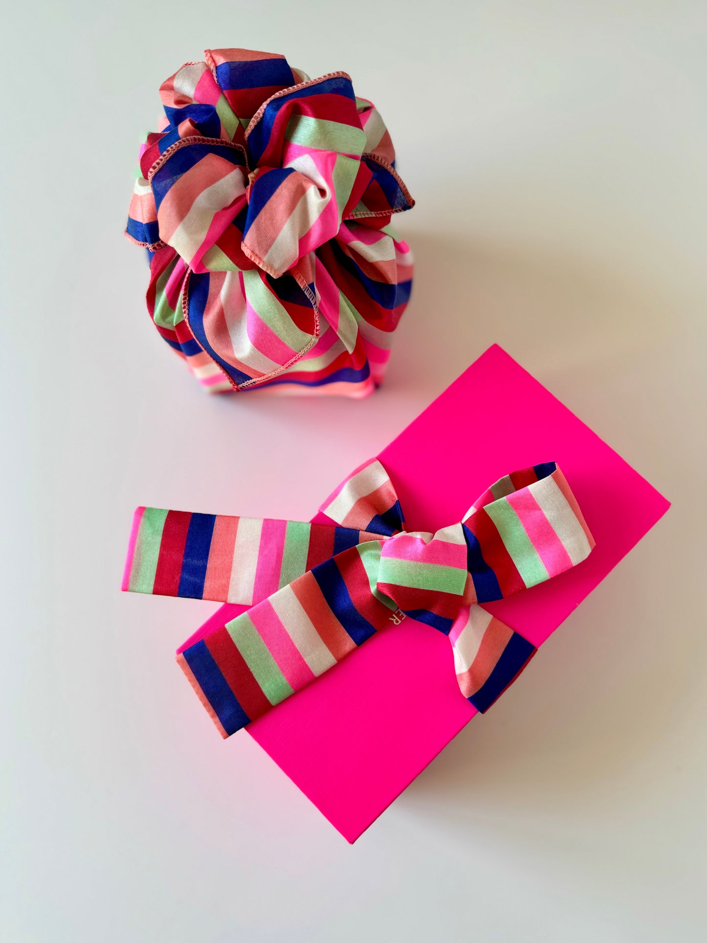 Rainbow Modern Seakdong BOJAGI with Daenggi Ribbon. (2-pk)