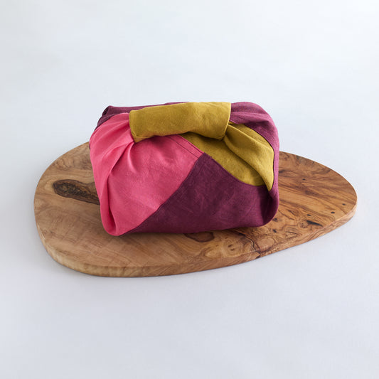Napa Valley. Premium Linen patchwork bojagi wrap. (Large)