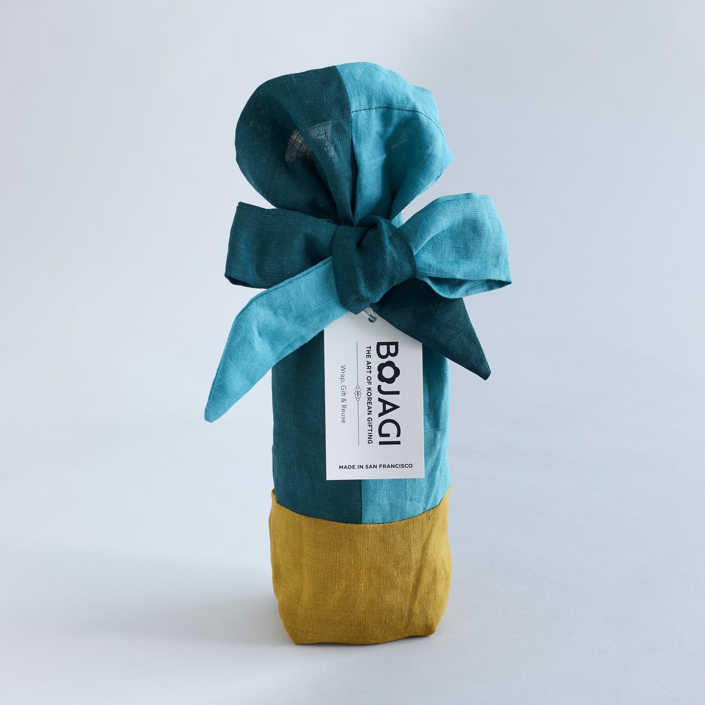 Evergreen. Premium Reusable Wine Gift Linen Bag