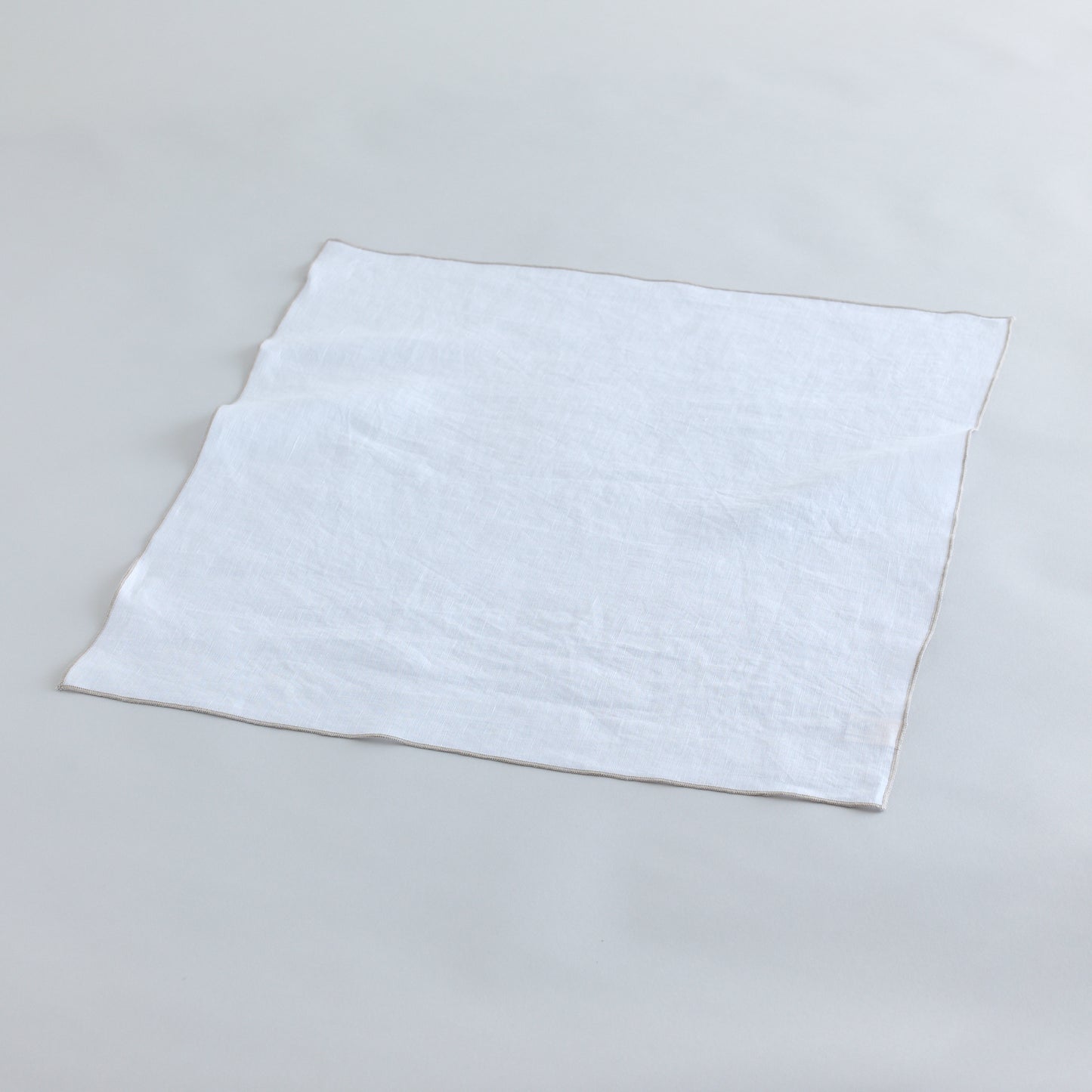 Sustainable White Bojagi Linen Gift Wrap with Embroidery – Set of 2