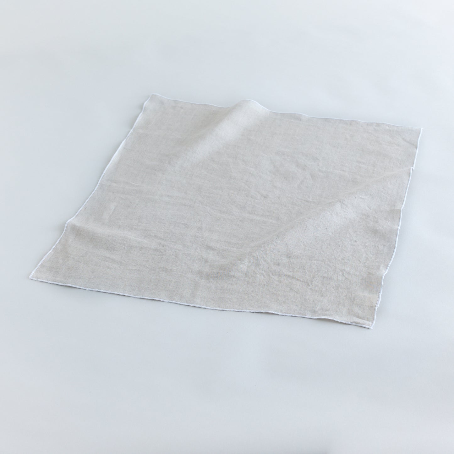 Sustainable Natural Bojagi Linen Gift Wrap with Embroidery – Set of 2