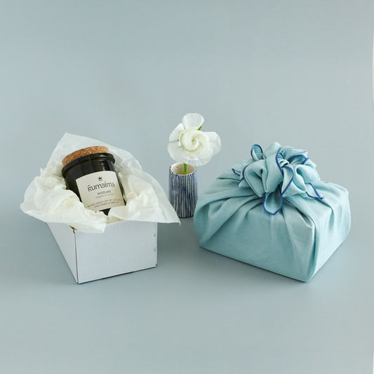 Hand Poured Candle and Bojagi Gift Set