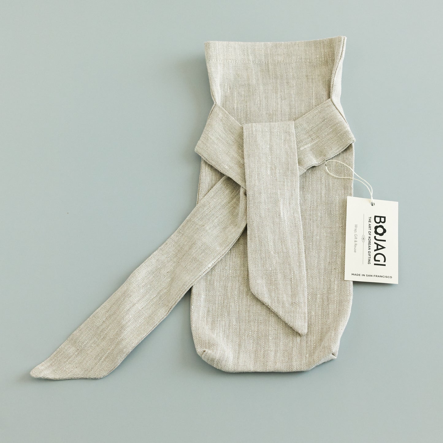 Natural Heritage Reusable Linen Bottle Bag