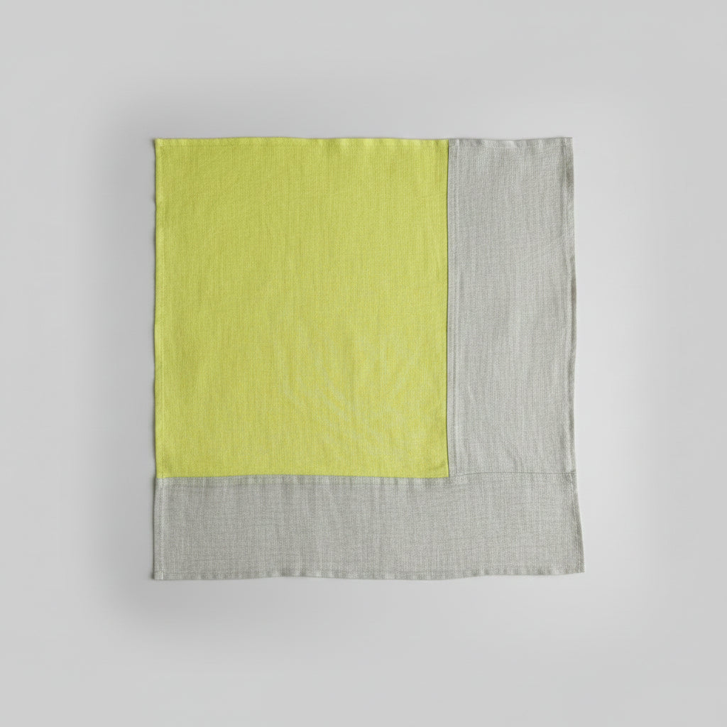 Citrone And Natural Jogak Bojagi Linen