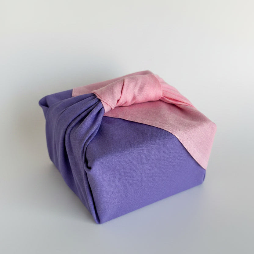 Ameythst Purple And Peony Pink Jogak Bojagi Linen. 2pk