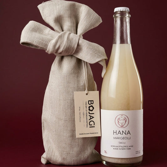 Natural Heritage Reusable Linen Bottle Bag