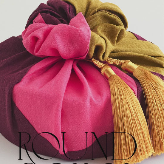 Round bojagi cloth gift wrapping